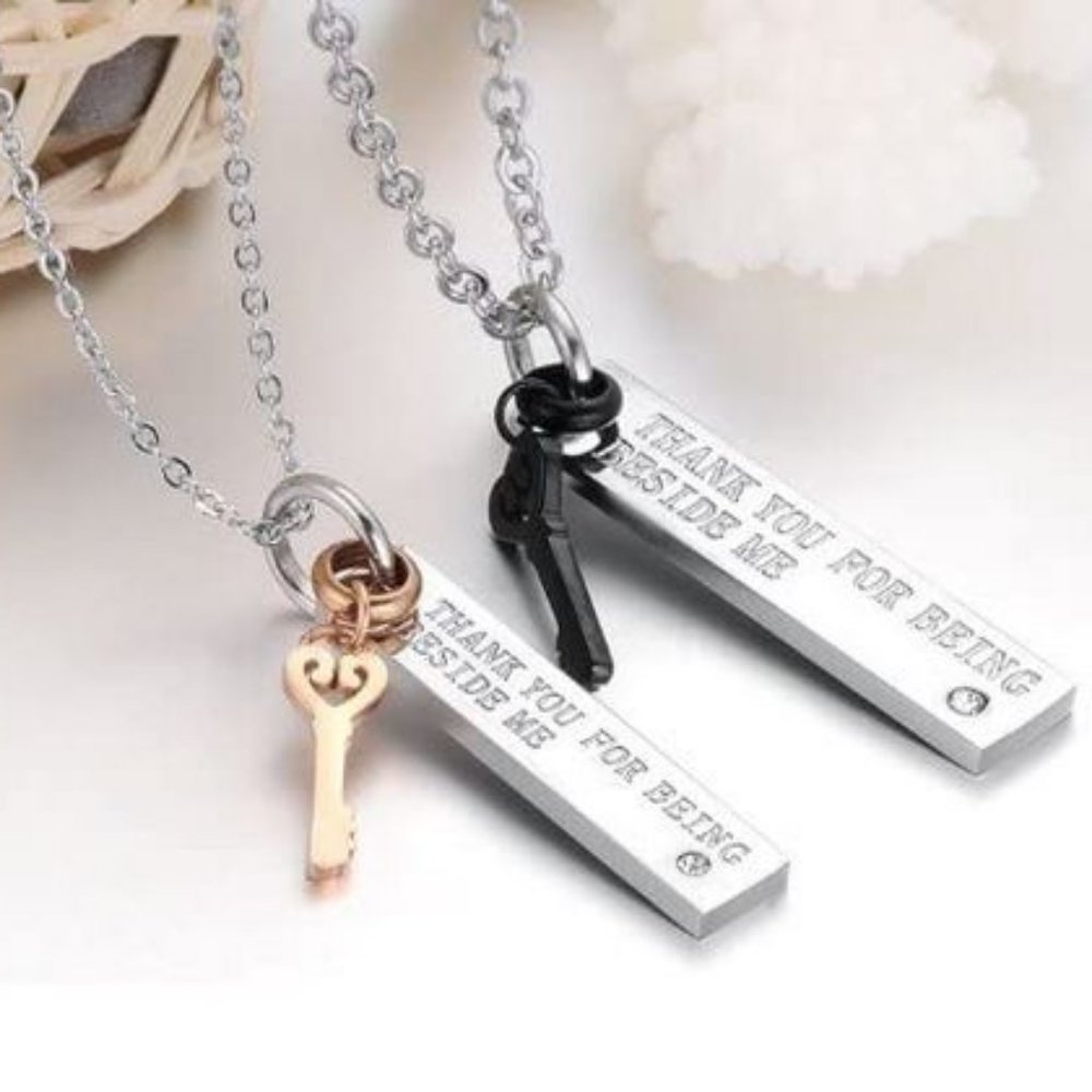 Thank You Friendship Romantic Matching Necklace